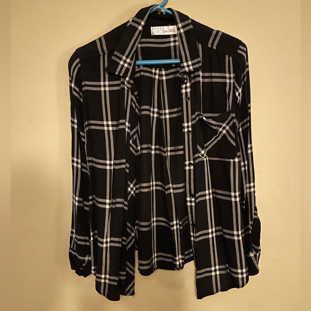 Black and White Plaid button down